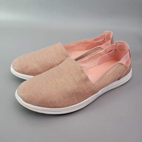 Clarks Breeze Step II Womens Sneaker Pink Metallic Slip-On Casual Shoes 11 Wide - Picture 1 of 9